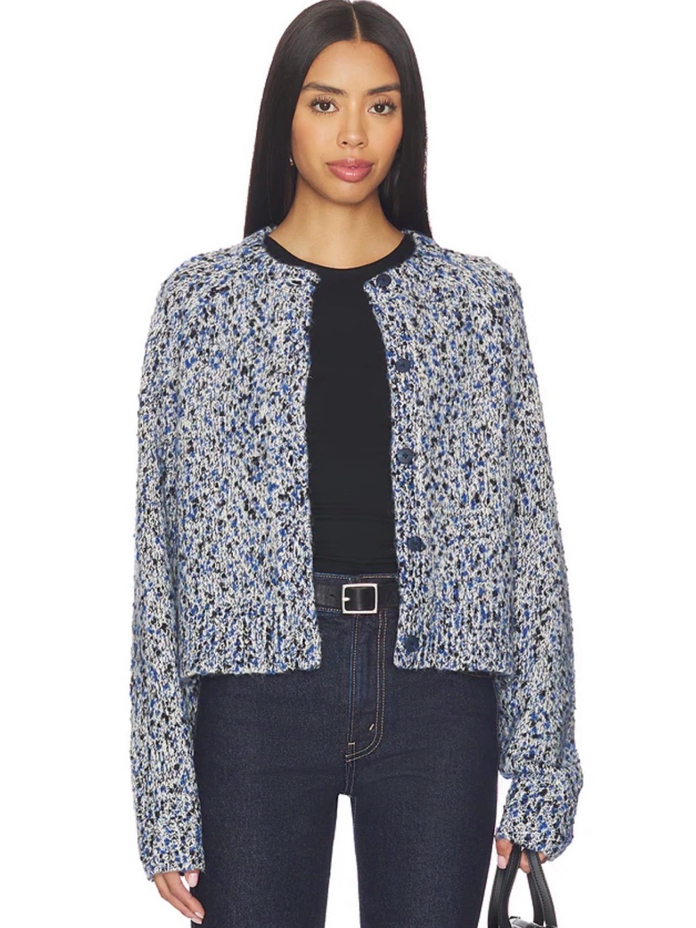 ALIGNE Tania Knitted Cardigan in Blue Mix Sz. Small NWT